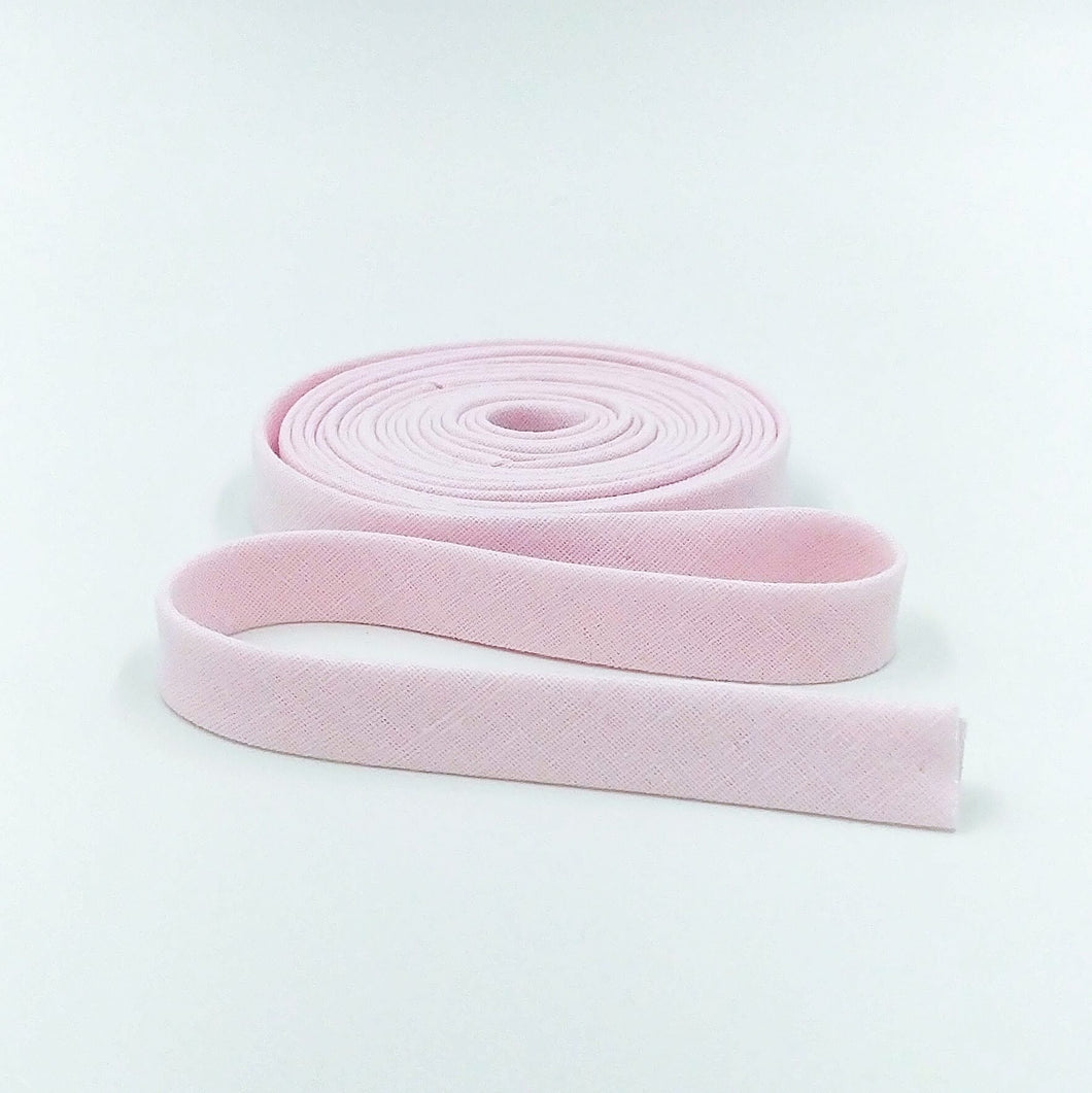 Double Fold Bias Tape 1/2'' Linen Blend Blush Pink