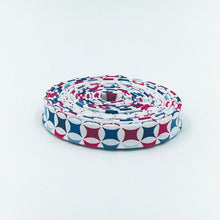 Load image into Gallery viewer, Bias Tape 1/8&#39;&#39; Picadilly Orange Peel Red, White and Blue
