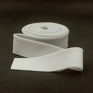 Bias Quilt Binding Linen Blend Light Gray 1 1/4" Wide Single Fold