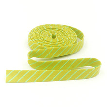 Load image into Gallery viewer, Double Fold Bias Tape 1/2&#39;&#39; True Colors Tiny Stripes Moonglow Green Tula Pink
