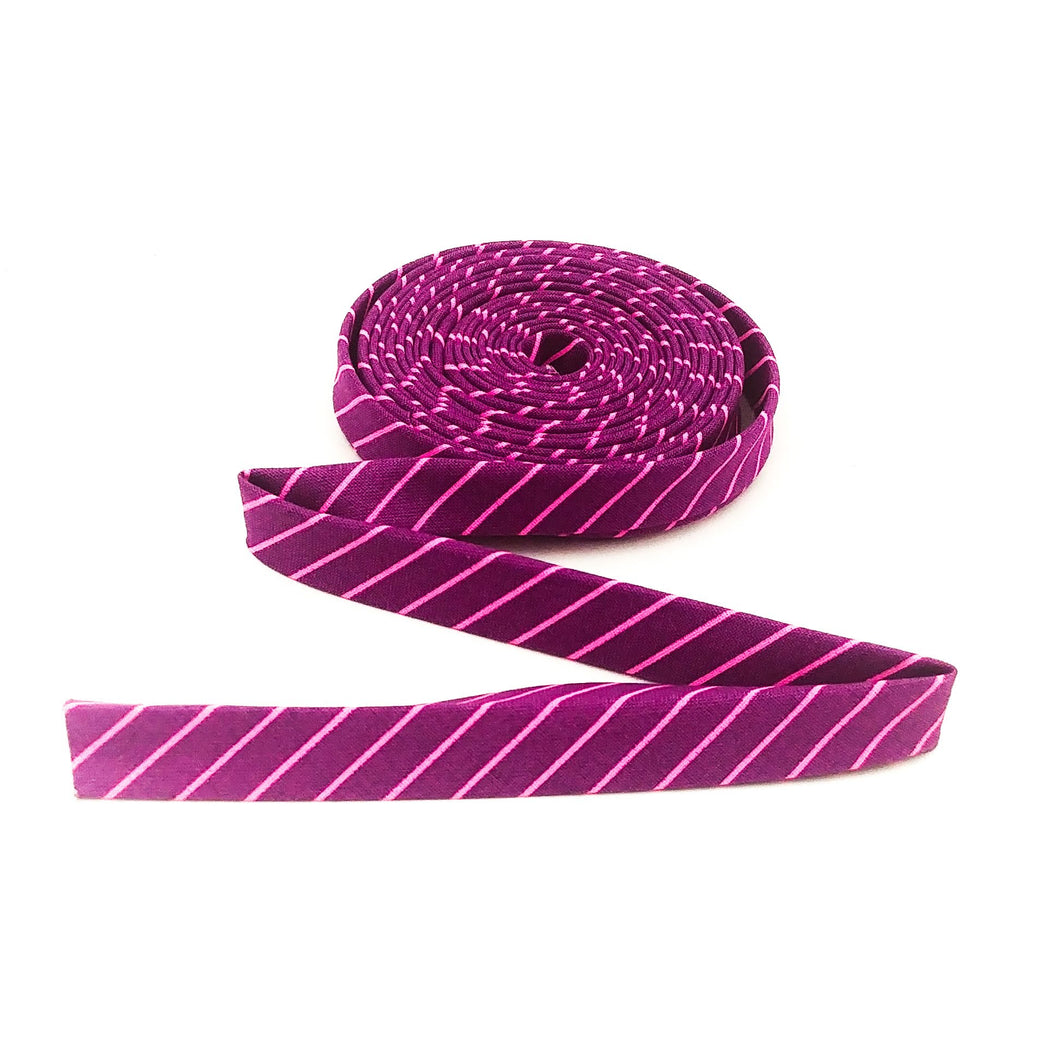 Double Fold Bias Tape 1/2'' True Colors Tiny Stripes Aster Purple Tula Pink