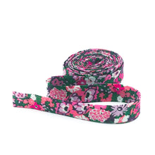 Load image into Gallery viewer, 1/2&#39;&#39; Double Fold Bias Tape Liberty of London Tana Lawn Thorpe Hill Purple 3 Yards
