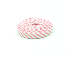 Load image into Gallery viewer, Bias Tape Stripes Pink &amp; White
