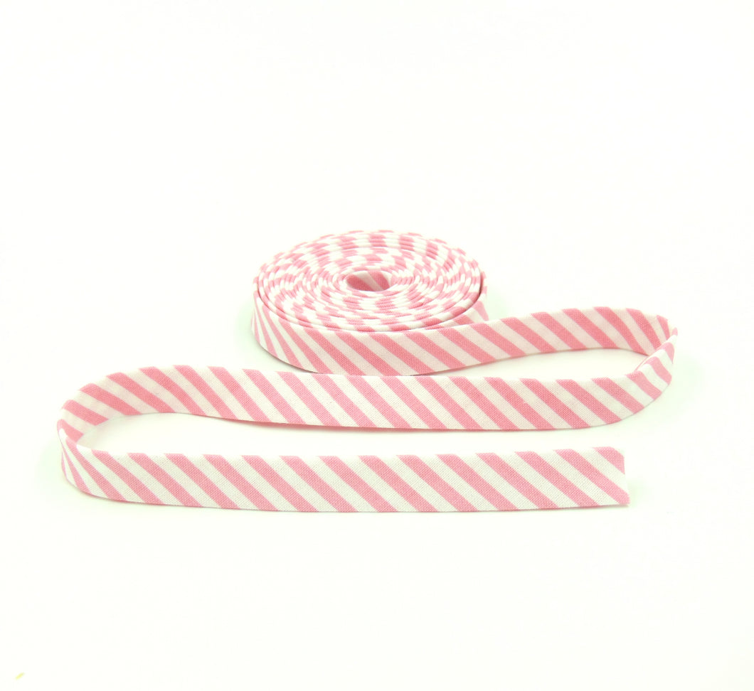 Bias Tape Stripes Pink & White