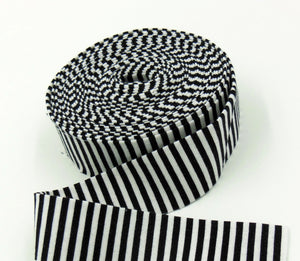 Quilt Binding 1/8'' Stripes Black and White
