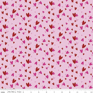 Gnomes In Love Hearts Pink Riley Blake Designs Half Yards